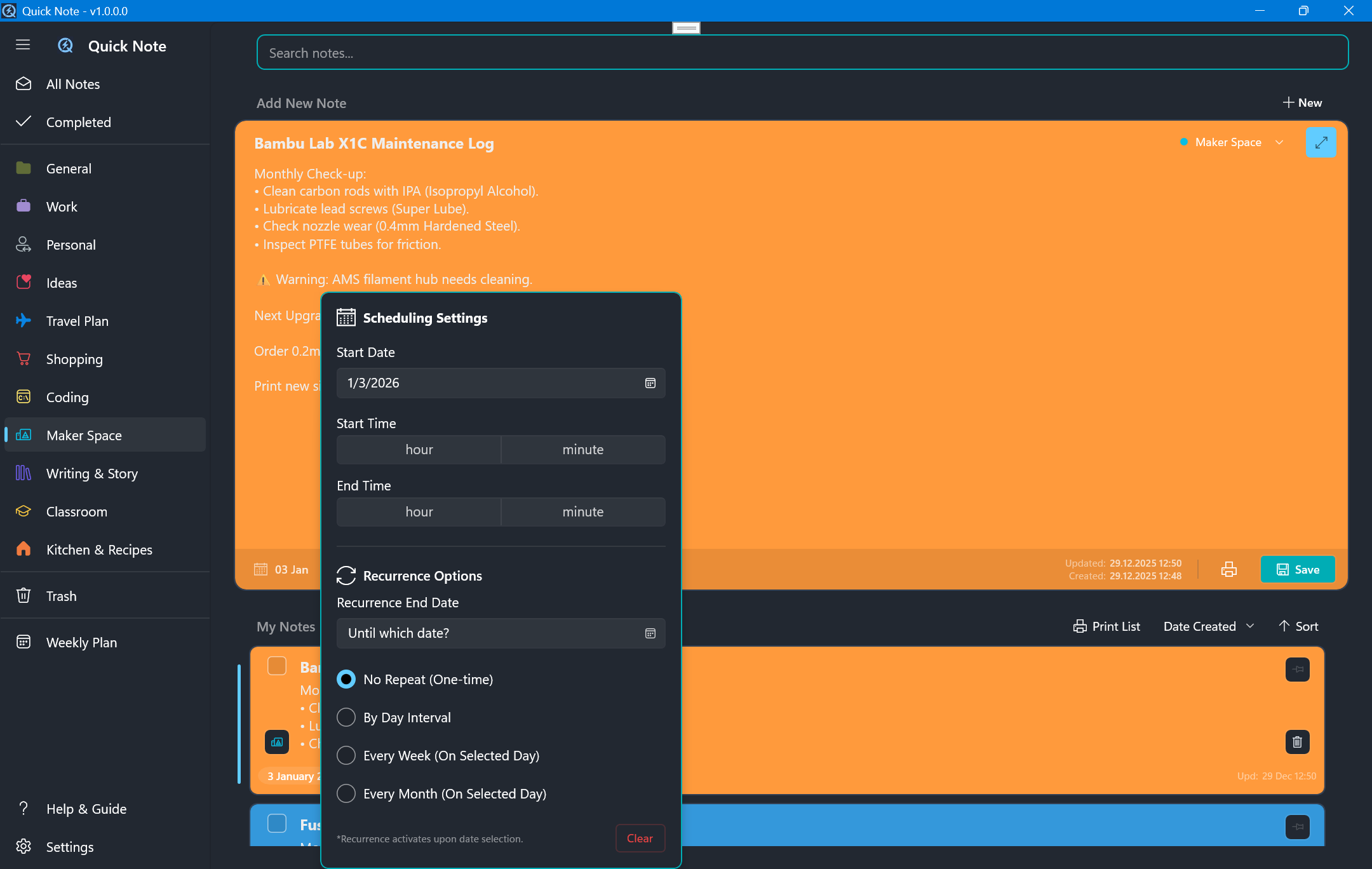 Miyanyedi Quick Note
