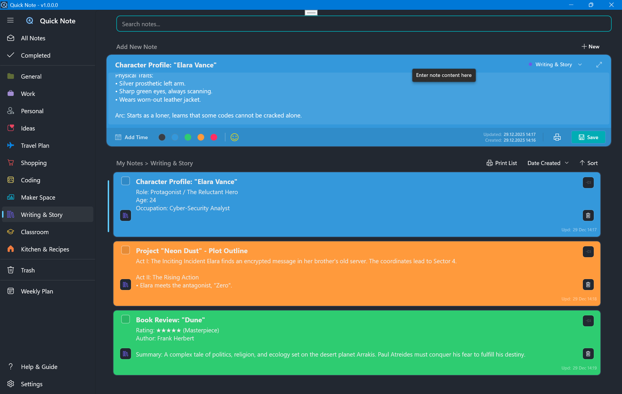 Miyanyedi Quick Note