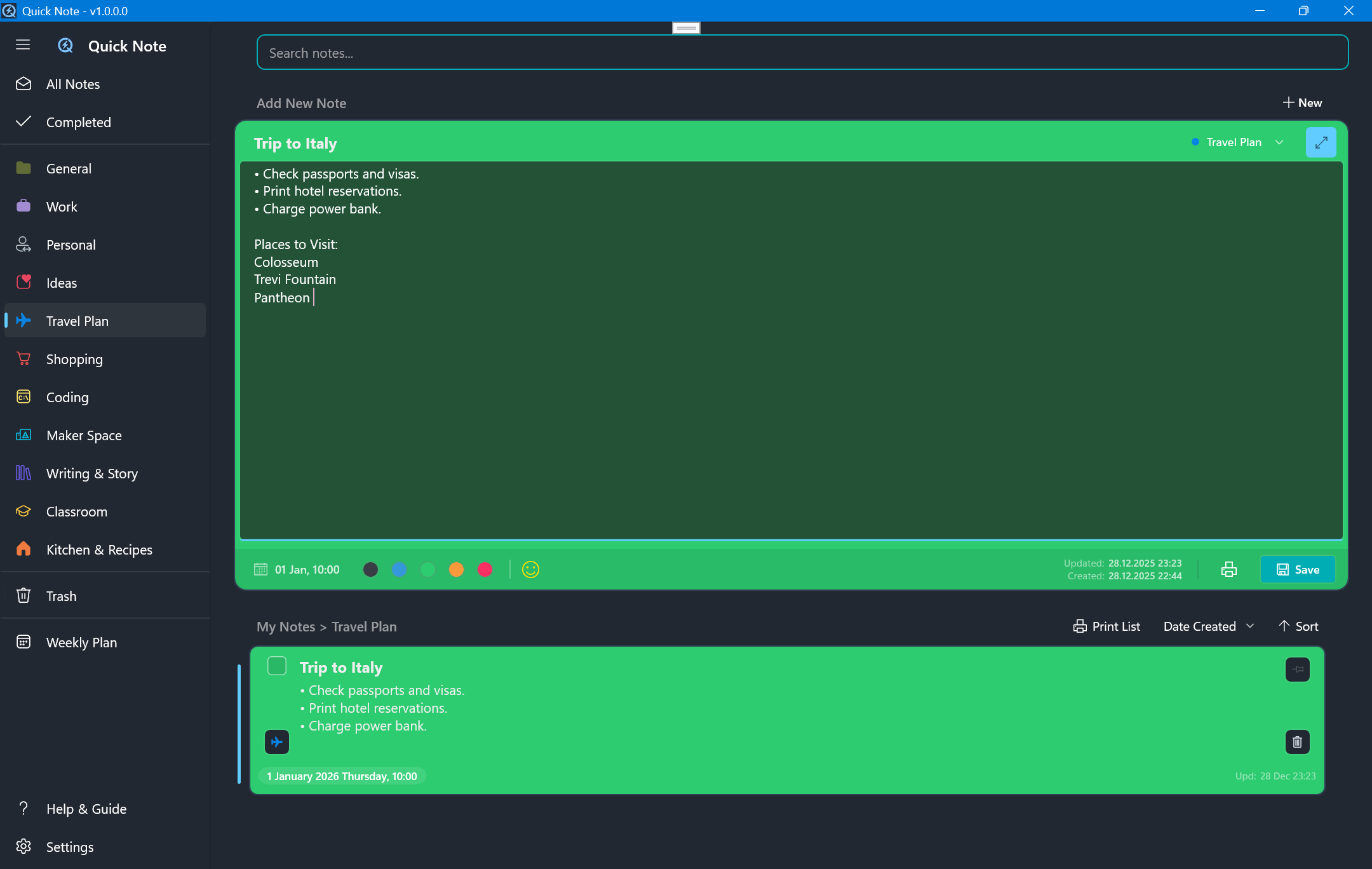 Miyanyedi Quick Note