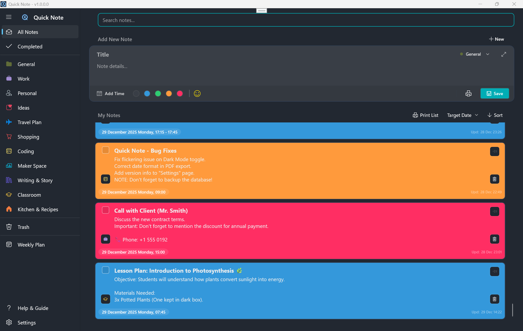 Miyanyedi Quick Note