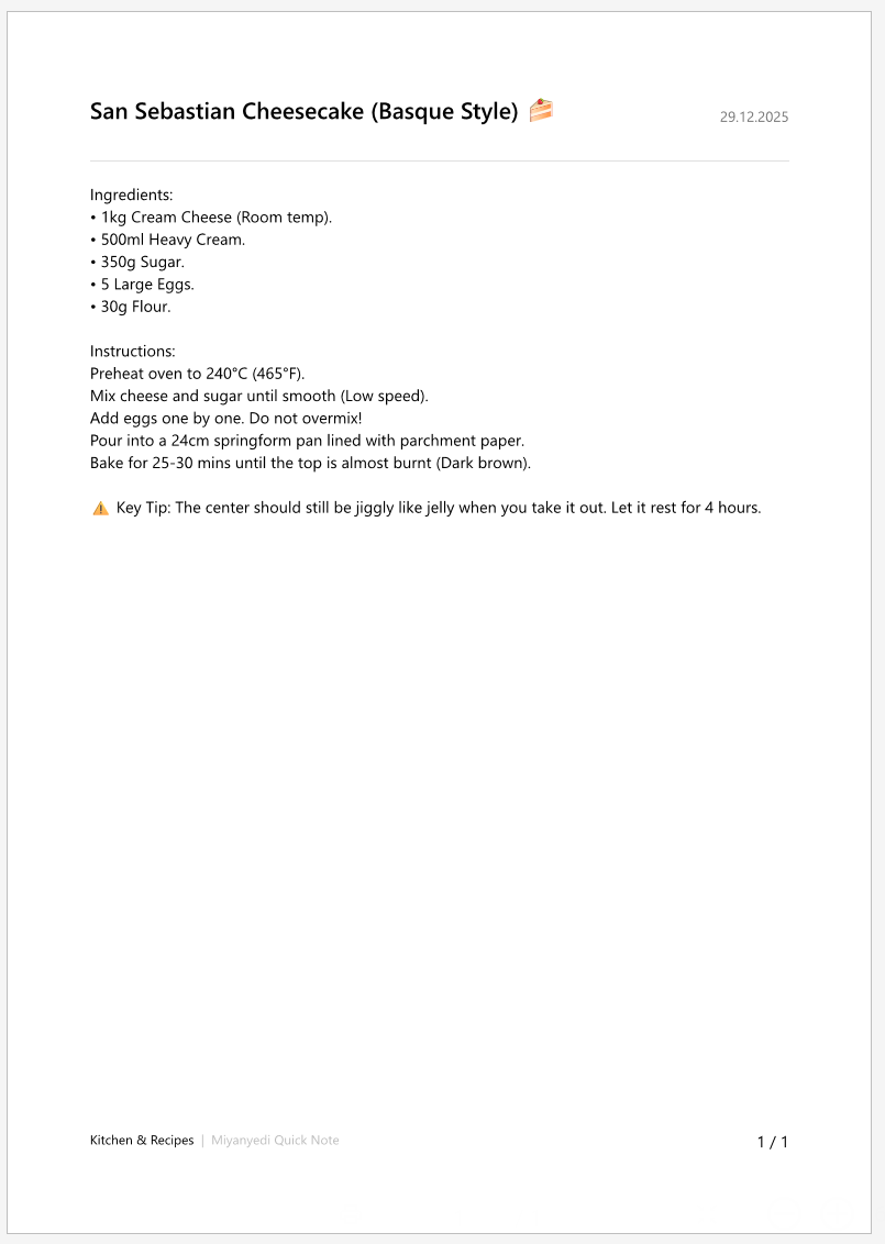 Miyanyedi Quick Note