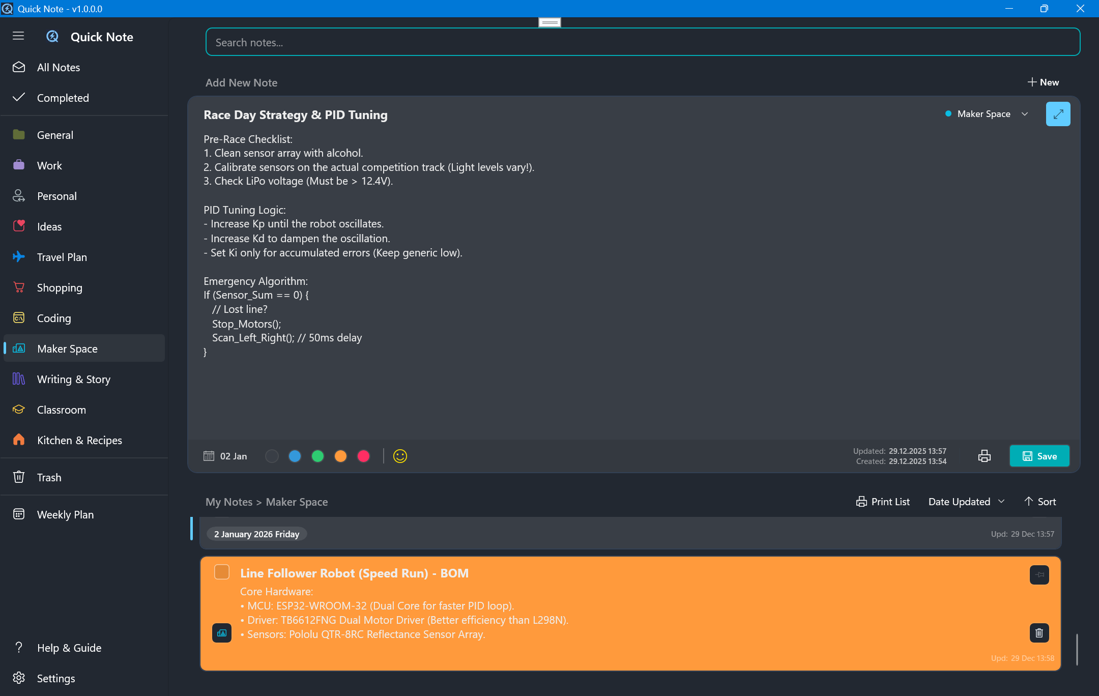 Miyanyedi Quick Note