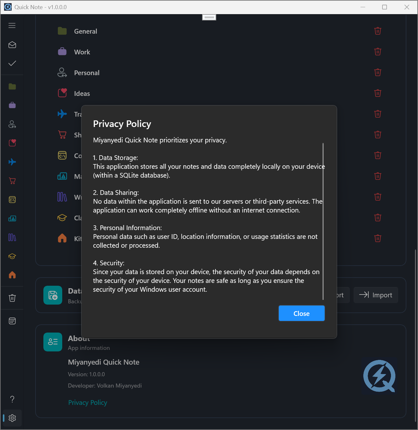 Miyanyedi Quick Note