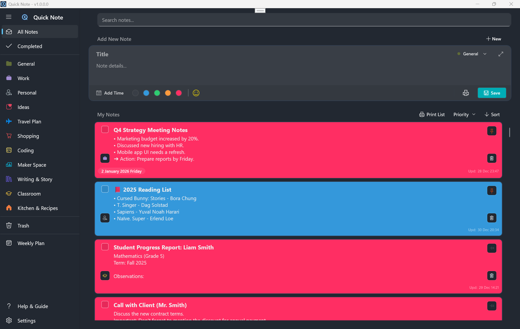 Miyanyedi Quick Note