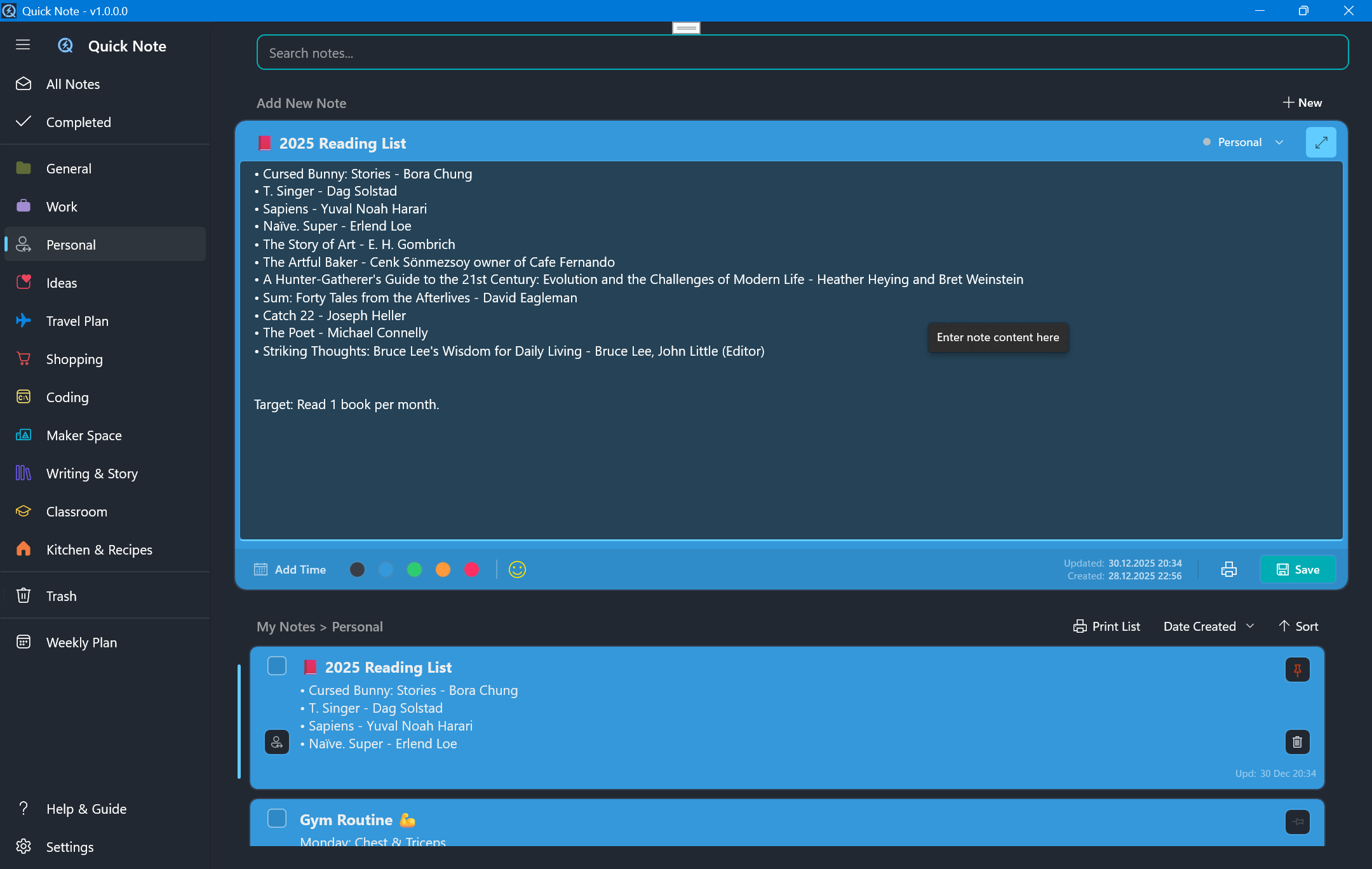 Miyanyedi Quick Note